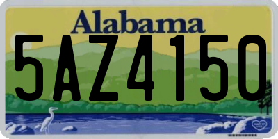 AL license plate 5AZ4150