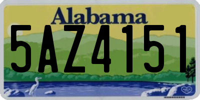 AL license plate 5AZ4151