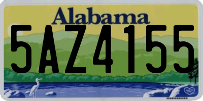 AL license plate 5AZ4155