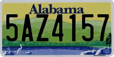 AL license plate 5AZ4157