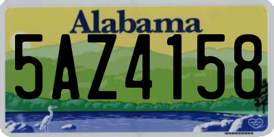 AL license plate 5AZ4158