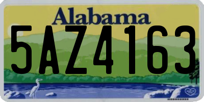 AL license plate 5AZ4163