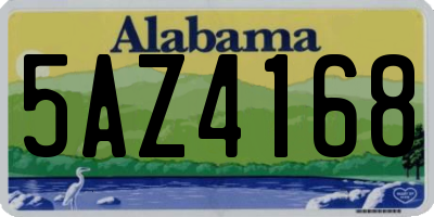 AL license plate 5AZ4168
