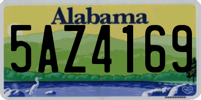 AL license plate 5AZ4169