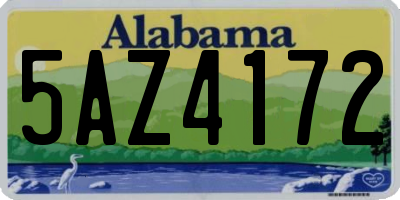 AL license plate 5AZ4172