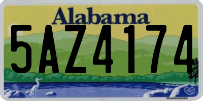 AL license plate 5AZ4174