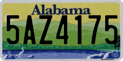 AL license plate 5AZ4175