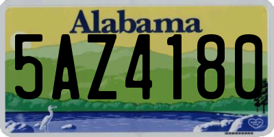 AL license plate 5AZ4180