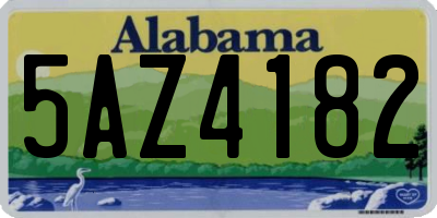 AL license plate 5AZ4182