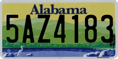 AL license plate 5AZ4183