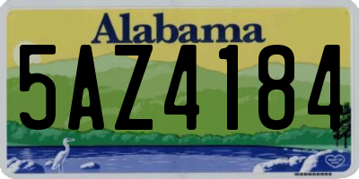 AL license plate 5AZ4184