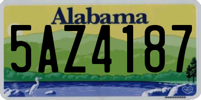AL license plate 5AZ4187