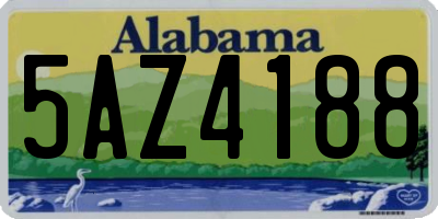 AL license plate 5AZ4188
