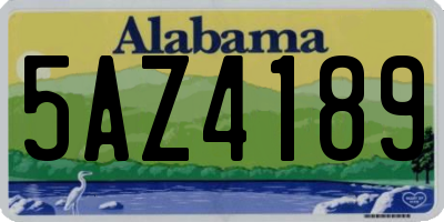 AL license plate 5AZ4189