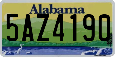 AL license plate 5AZ4190
