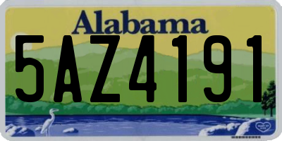 AL license plate 5AZ4191