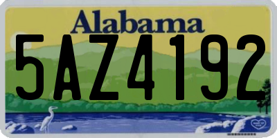 AL license plate 5AZ4192