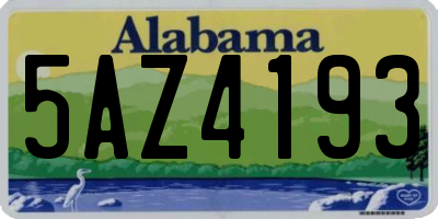 AL license plate 5AZ4193