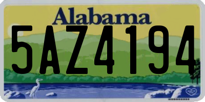 AL license plate 5AZ4194