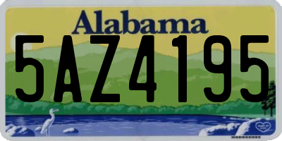 AL license plate 5AZ4195