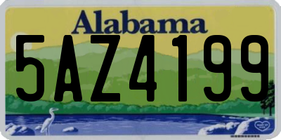 AL license plate 5AZ4199