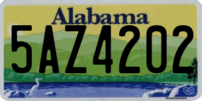 AL license plate 5AZ4202