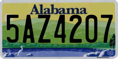 AL license plate 5AZ4207