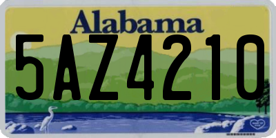 AL license plate 5AZ4210