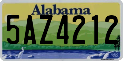 AL license plate 5AZ4212