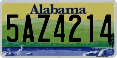 AL license plate 5AZ4214