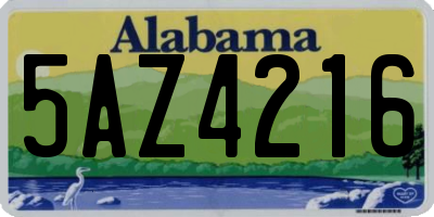 AL license plate 5AZ4216