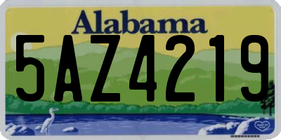AL license plate 5AZ4219