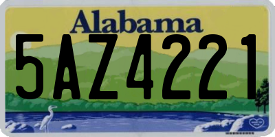 AL license plate 5AZ4221