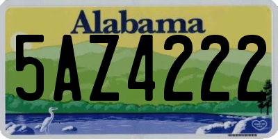 AL license plate 5AZ4222