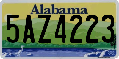 AL license plate 5AZ4223