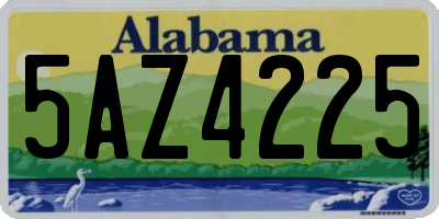 AL license plate 5AZ4225