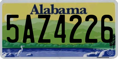 AL license plate 5AZ4226