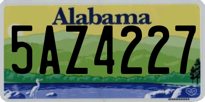 AL license plate 5AZ4227