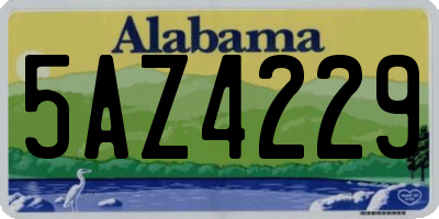 AL license plate 5AZ4229