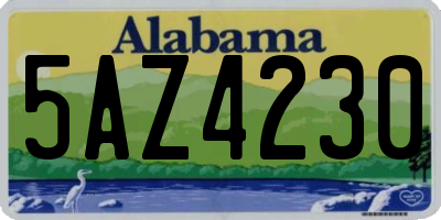 AL license plate 5AZ4230