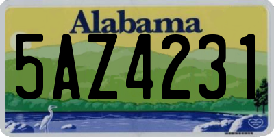 AL license plate 5AZ4231