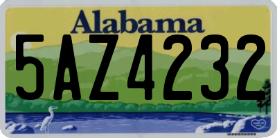 AL license plate 5AZ4232
