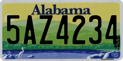 AL license plate 5AZ4234