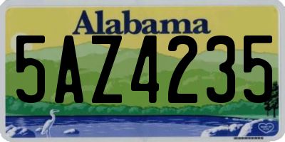 AL license plate 5AZ4235