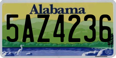 AL license plate 5AZ4236