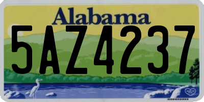 AL license plate 5AZ4237