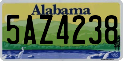 AL license plate 5AZ4238