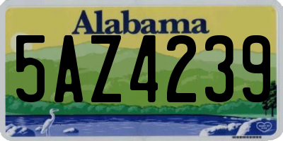 AL license plate 5AZ4239