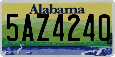 AL license plate 5AZ4240