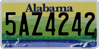 AL license plate 5AZ4242